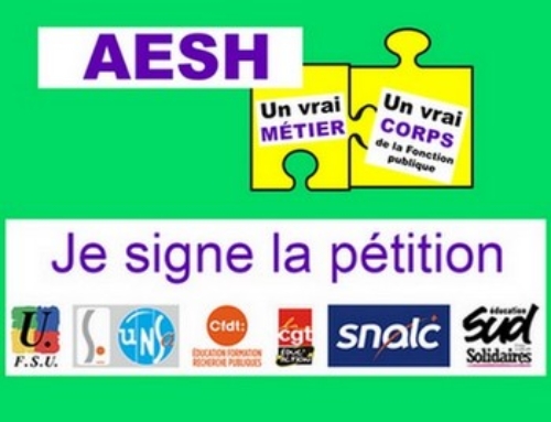 Pétition intersyndicale pour la reconnaissance du métier d’AESH
