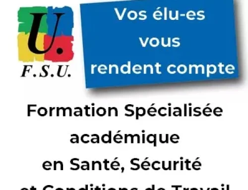 COMPTE RENDU DE LA FORMATION SPÉCIALISÉE SANTÉ SÉCURITÉ ET CONDITIONS DE TRAVAIL ACADÉMIQUE (F3SCT* A) DU 1 JUIN 2026
