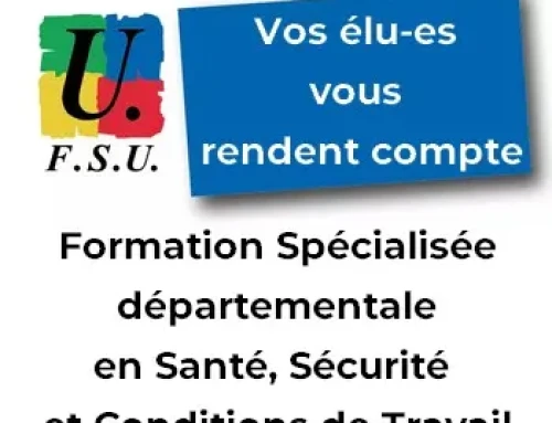COMPTE RENDU DE LA FORMATION SPÉCIALISÉE SANTÉ SÉCURITÉ ET CONDITIONS DE TRAVAIL DÉPARTEMENTALE (F3SCT D) DU 4 JUIN 2026